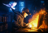Holy Spirit pulling man away from computer